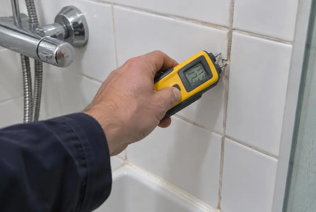 Lekdetectie Stolwijk – vochtmeter op badkamertegels bij de douche
